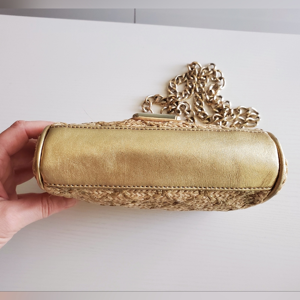 MARCIANO Gold Raffia Purse - Picture 7 of 17